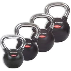 Sport-Thieme Kettlebell-Set "Gummiert Mit Glattem Chrom-Griff" -Fitnessgeräte 132 0813