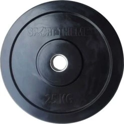 Sport-Thieme Hantelscheibe "Bumper Plate", Schwarz -Fitnessgeräte 235 4646